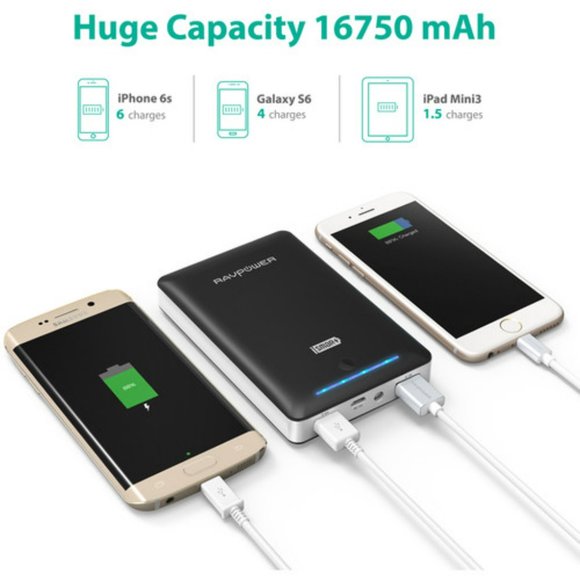 RAVPower Deluxe 16,750mAh External Battery Charger In White - Picture 7 of 7